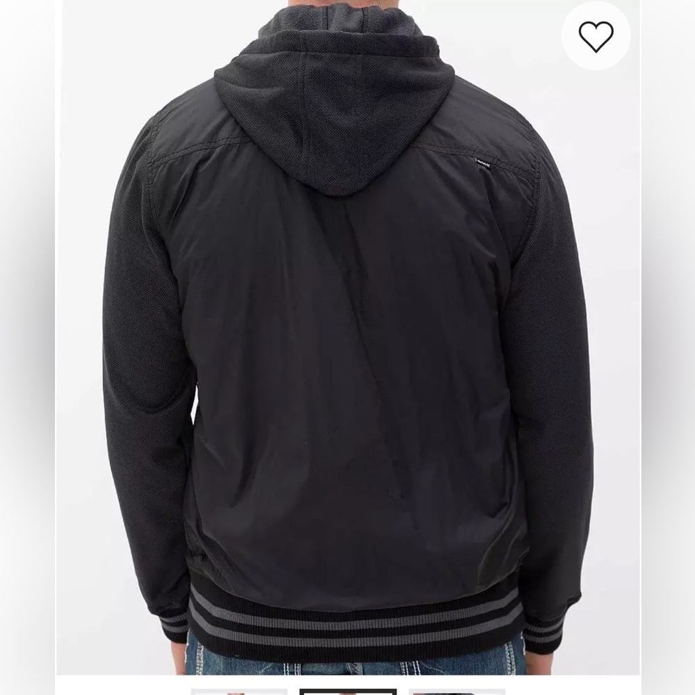 Like New Hurley Men's All-City  Dark Blue Hooded Jacket size M - Picture 14 of 15